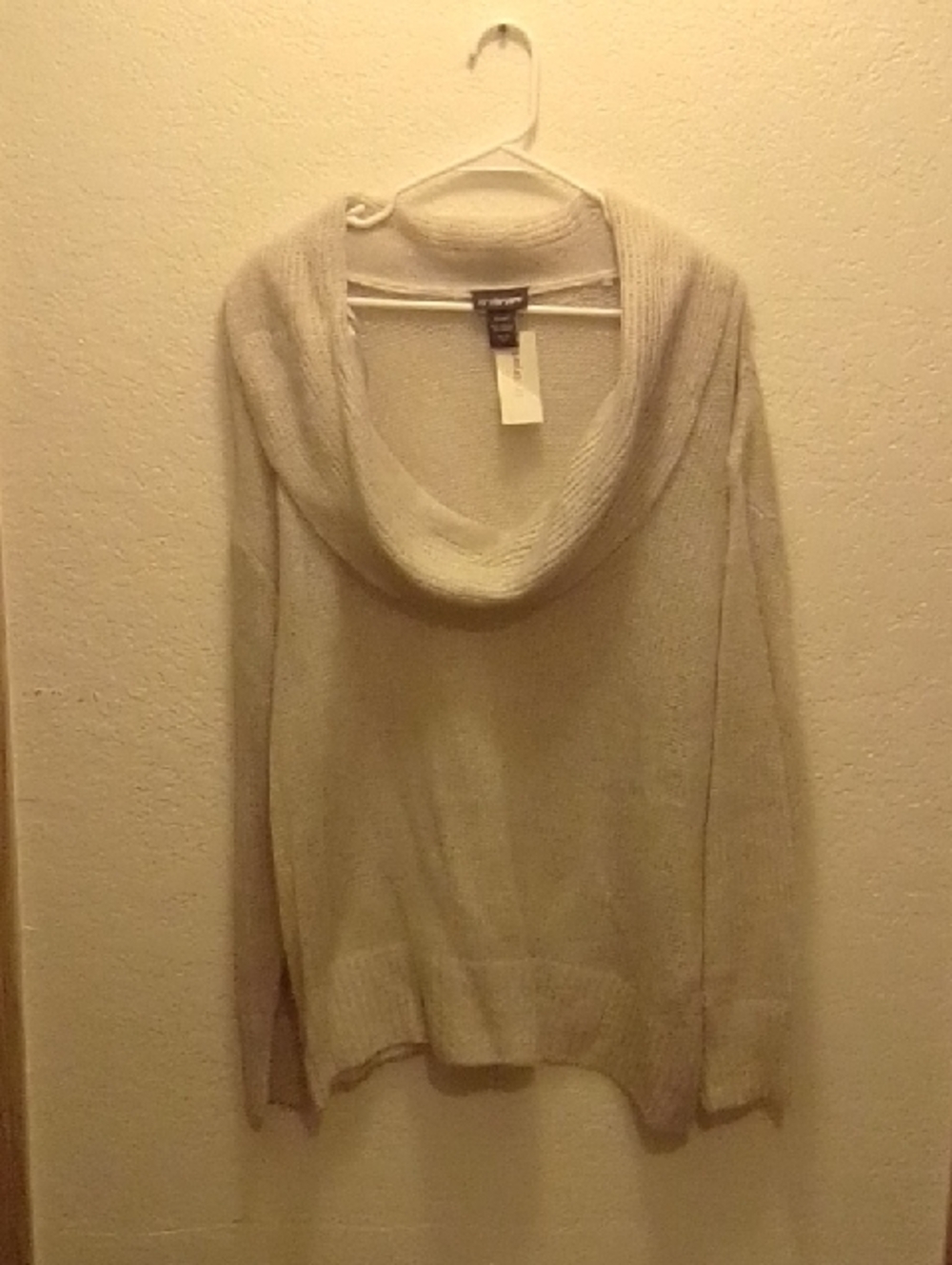 Lane Bryant Cream Cowl Neck Sweater